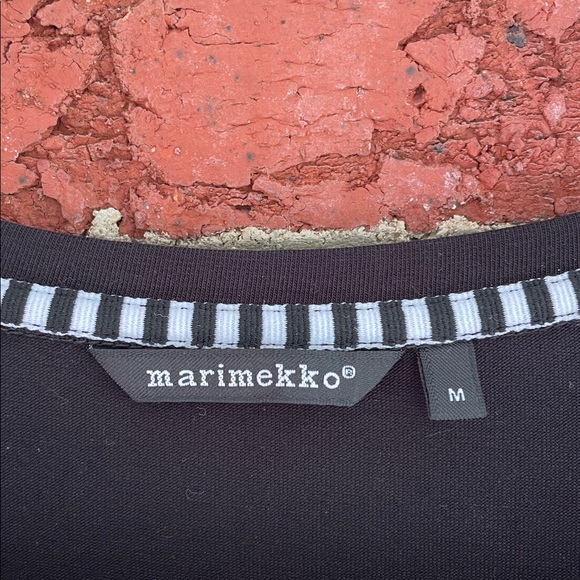 Marimekko black long sleeve mini dress, size M - Picture 2 of 3